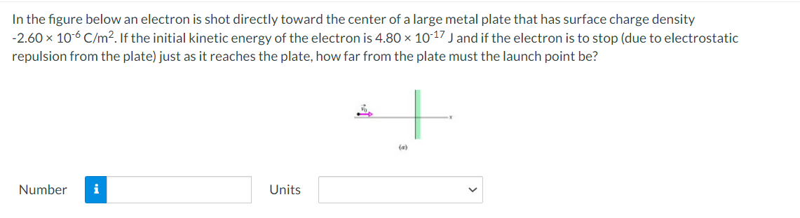 Solved In the figure below an electron is shot directly | Chegg.com