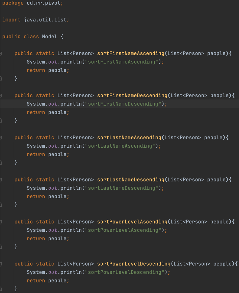 Solved package cd.rr.pivot; import java.util.Date; public | Chegg.com