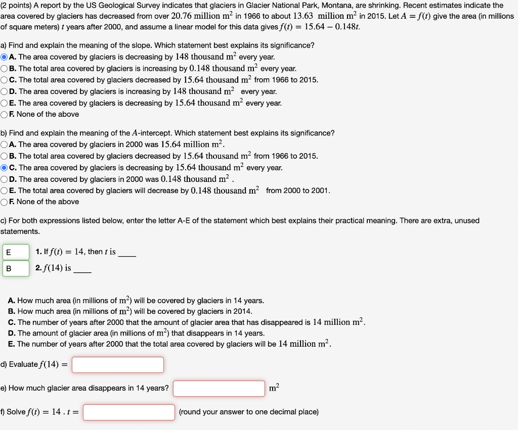 Solved (2 points) A report by the US Geological Survey | Chegg.com