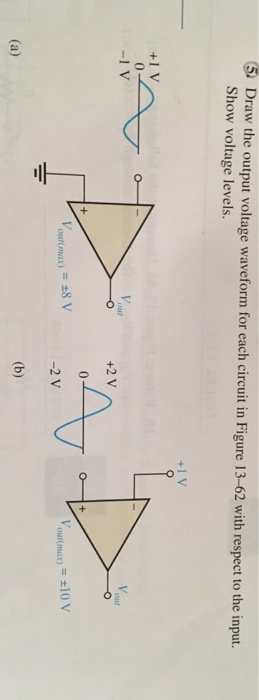 Solved 5 Draw the output voltage waveform for each circuit | Chegg.com