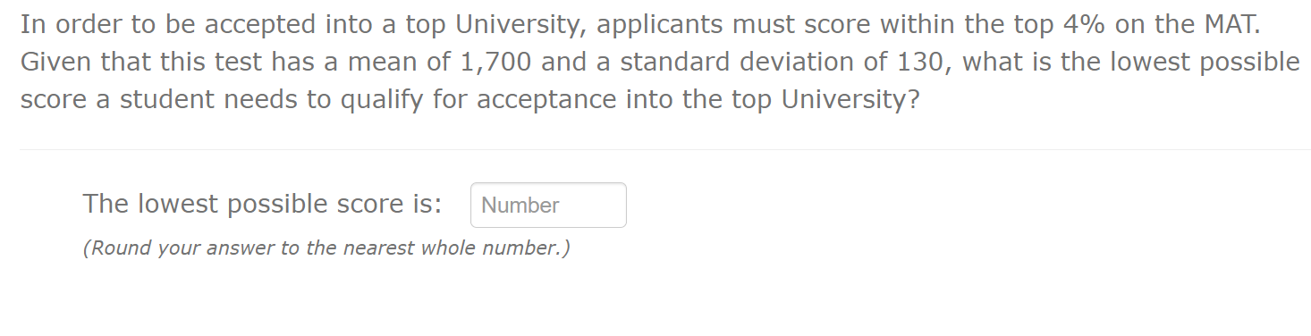 Solved In Order To Be Accepted Into A Top University, | Chegg.com