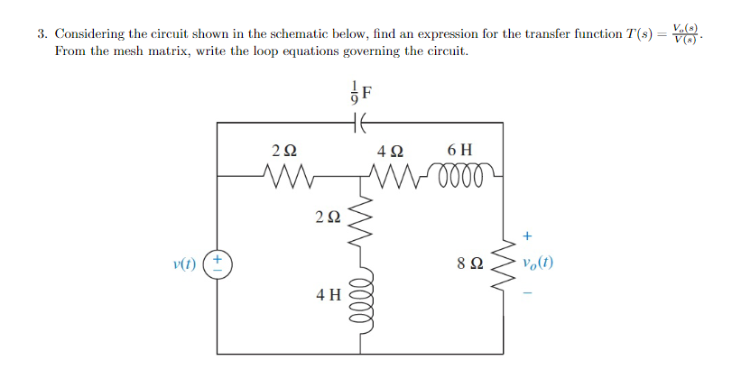 Solved 3. Considering the circuit shown in the schematic | Chegg.com