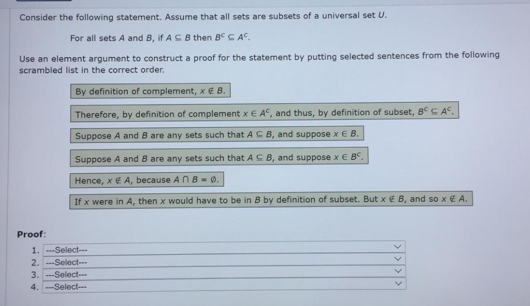 Solved Consider The Following Statement. Assume That All | Chegg.com