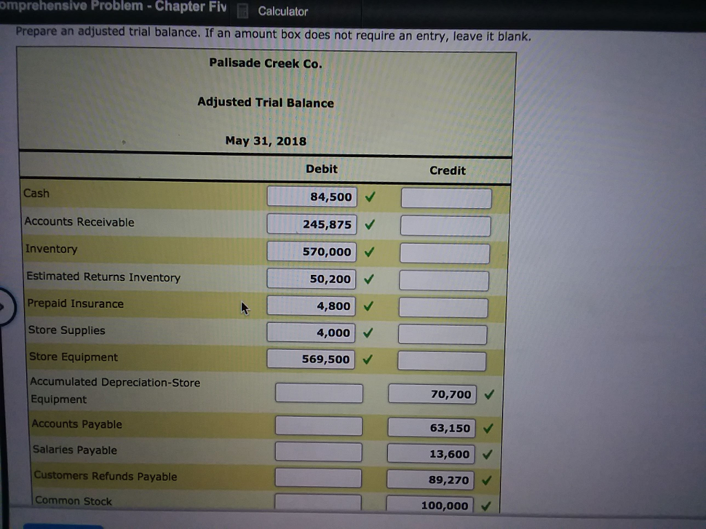 Solved Comprehensive Problem-Chapter FivCalculator | Chegg.com