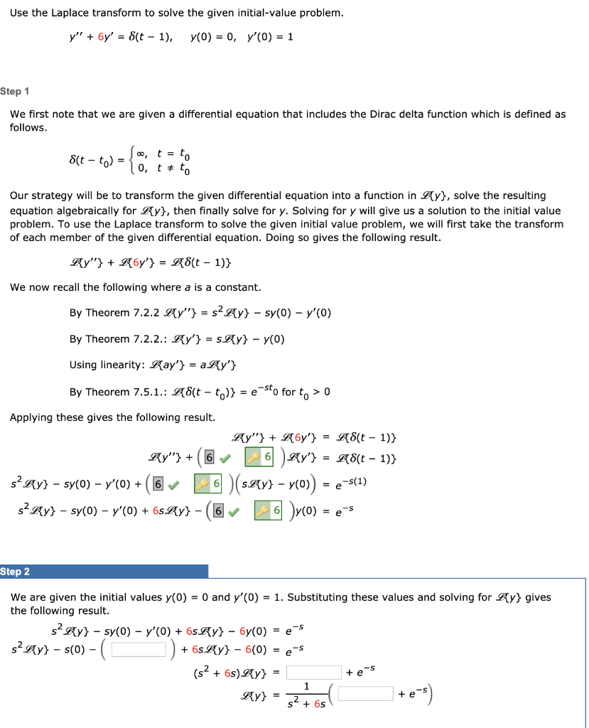 Solved Use the Laplace transform to solve the given | Chegg.com