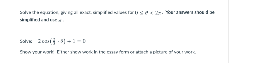 Solved Solve the equation, giving all exact, simplified | Chegg.com