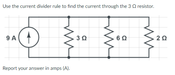 Solved Use the current divider rule to find the current | Chegg.com