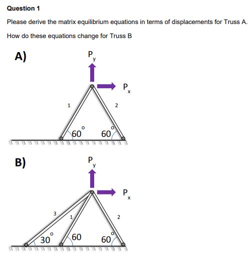 Solved Question 1 Please derive the matrix equilibrium | Chegg.com