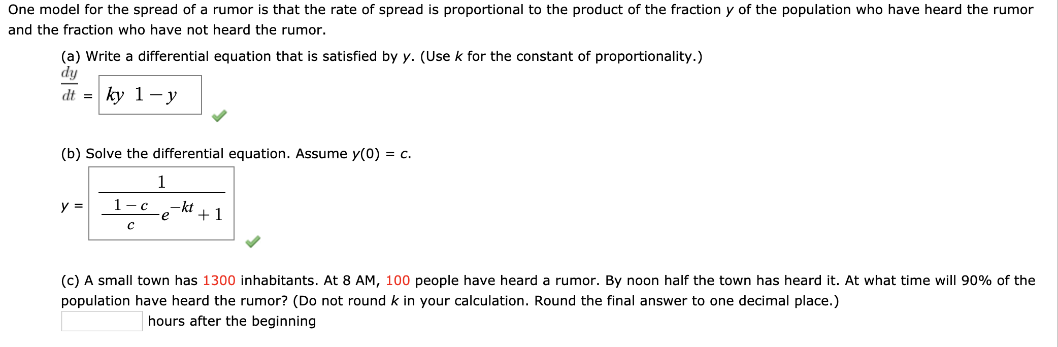 solved-one-model-for-the-spread-of-a-rumor-is-that-the-rate-chegg