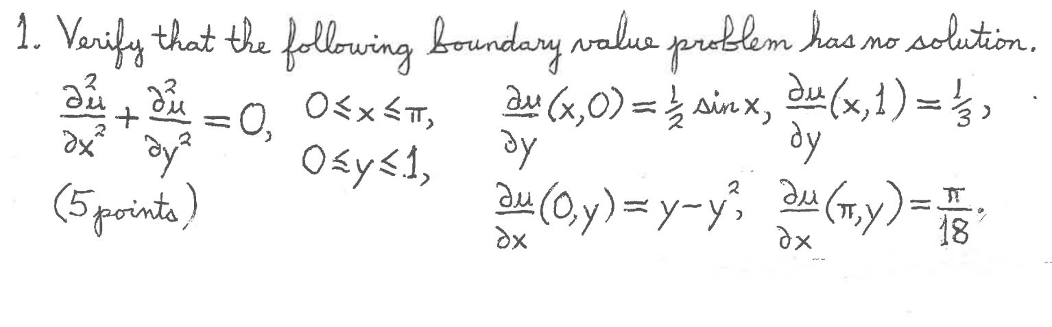 Solved 1. Verify that the following boundary value problem | Chegg.com