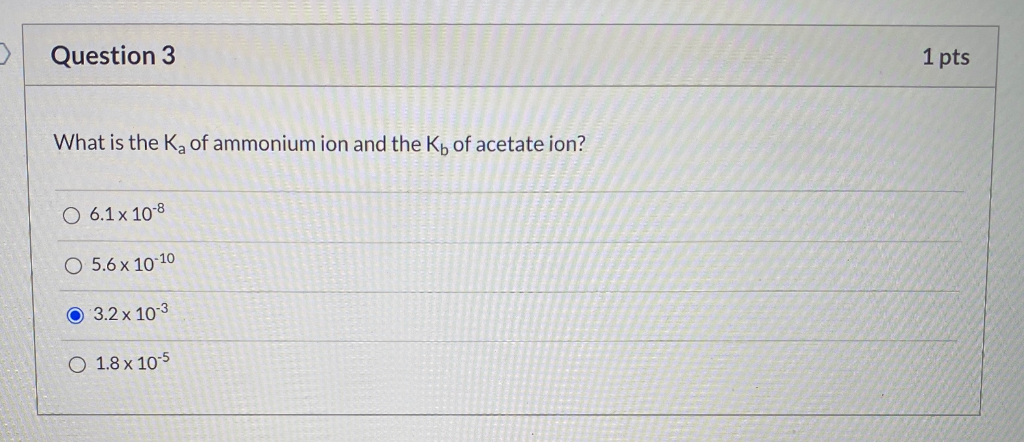 Solved Identify the following substance: HN3 O weak base O | Chegg.com