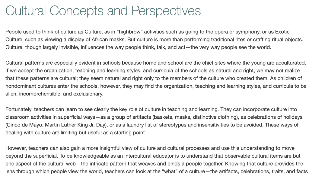 What does it mean to teach culture?