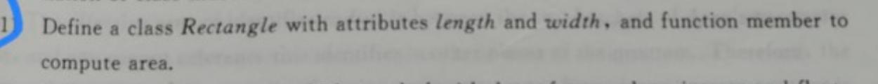 Solved a Define a class Rectangle with attributes length and | Chegg.com