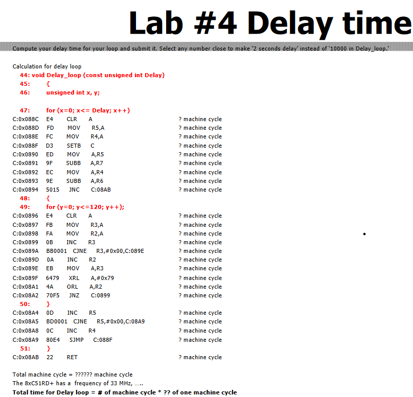 Lab #4 Delay time | Chegg.com