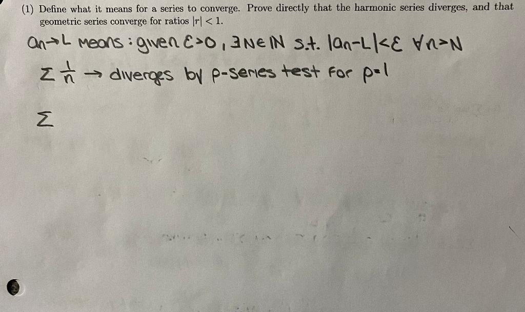 Solved for a real analysis course :) i really just need the | Chegg.com