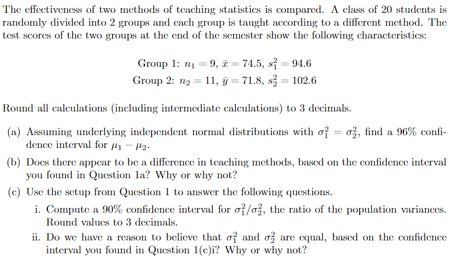 Measuring the effectiveness of various educational methods