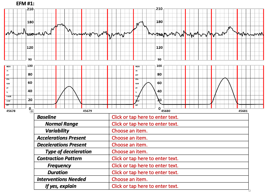 Solved EFM \#1: \begin{tabular}{|c|l|} \hline Baseline & | Chegg.com