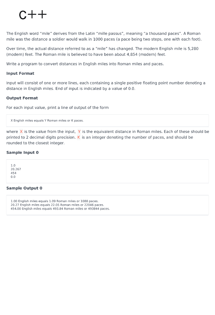 Solved The English word "mile" derives from the Latin "mille | Chegg.com