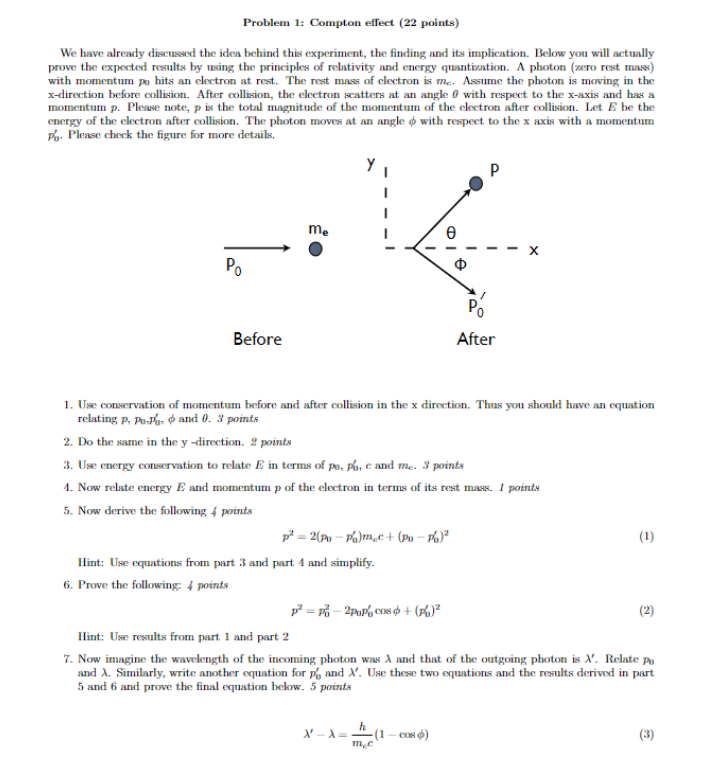 Solved Problem 1: Compton Effect (22 Points) We Have Already | Chegg.com