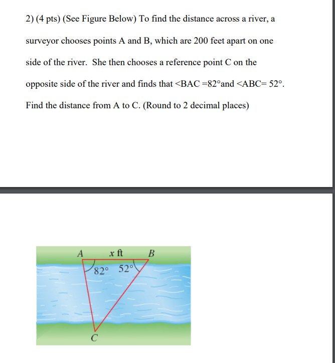 Solved 2) (4 Pts) (See Figure Below) To Find The Distance | Chegg.com