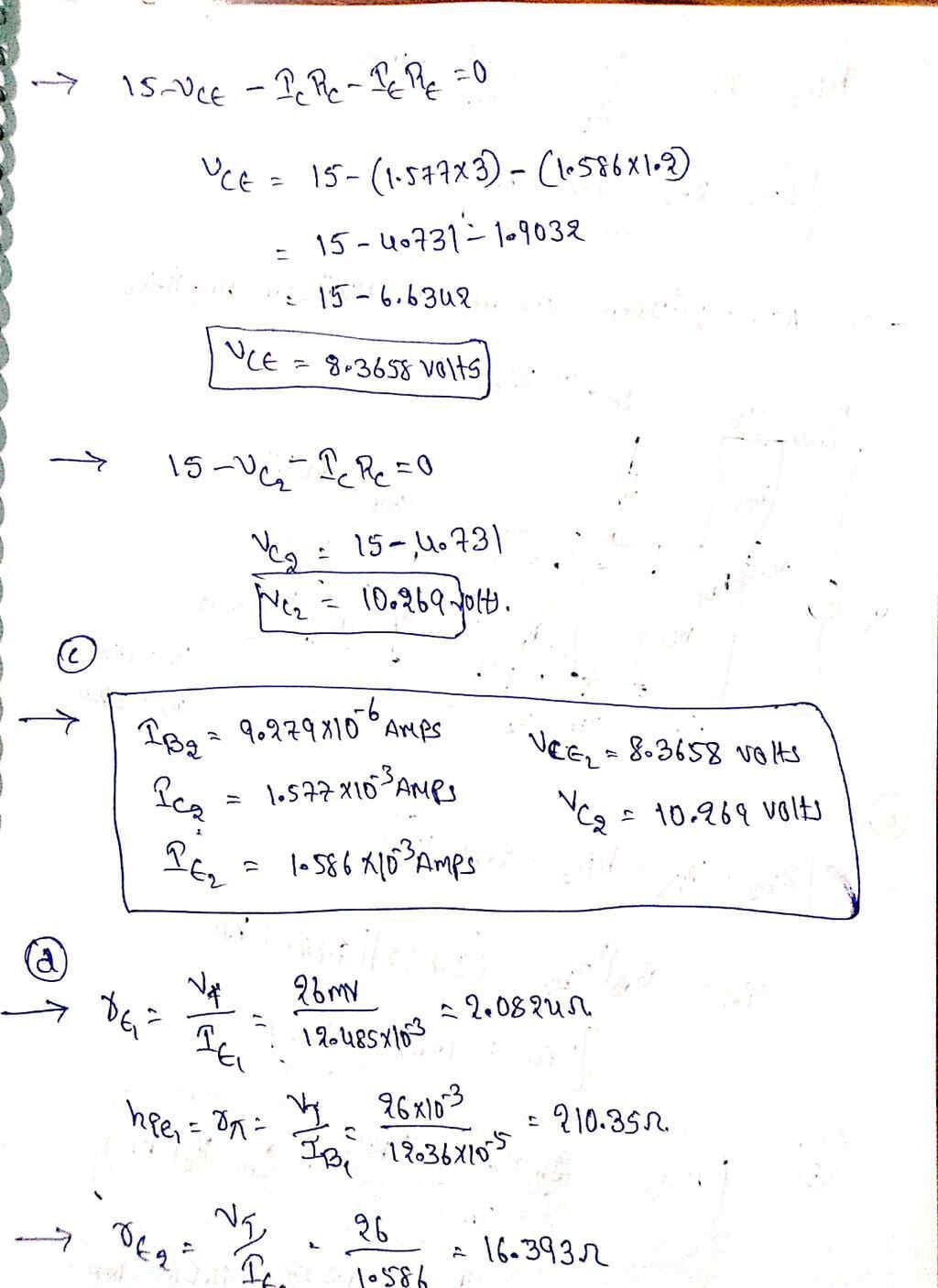 Solved 1) Refer To The Two Stage Amplifier Circuit Shown | Chegg.com