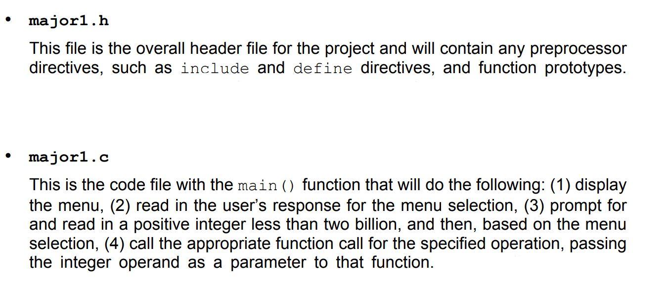 Solved Help C language question: major1.c: #include | Chegg.com