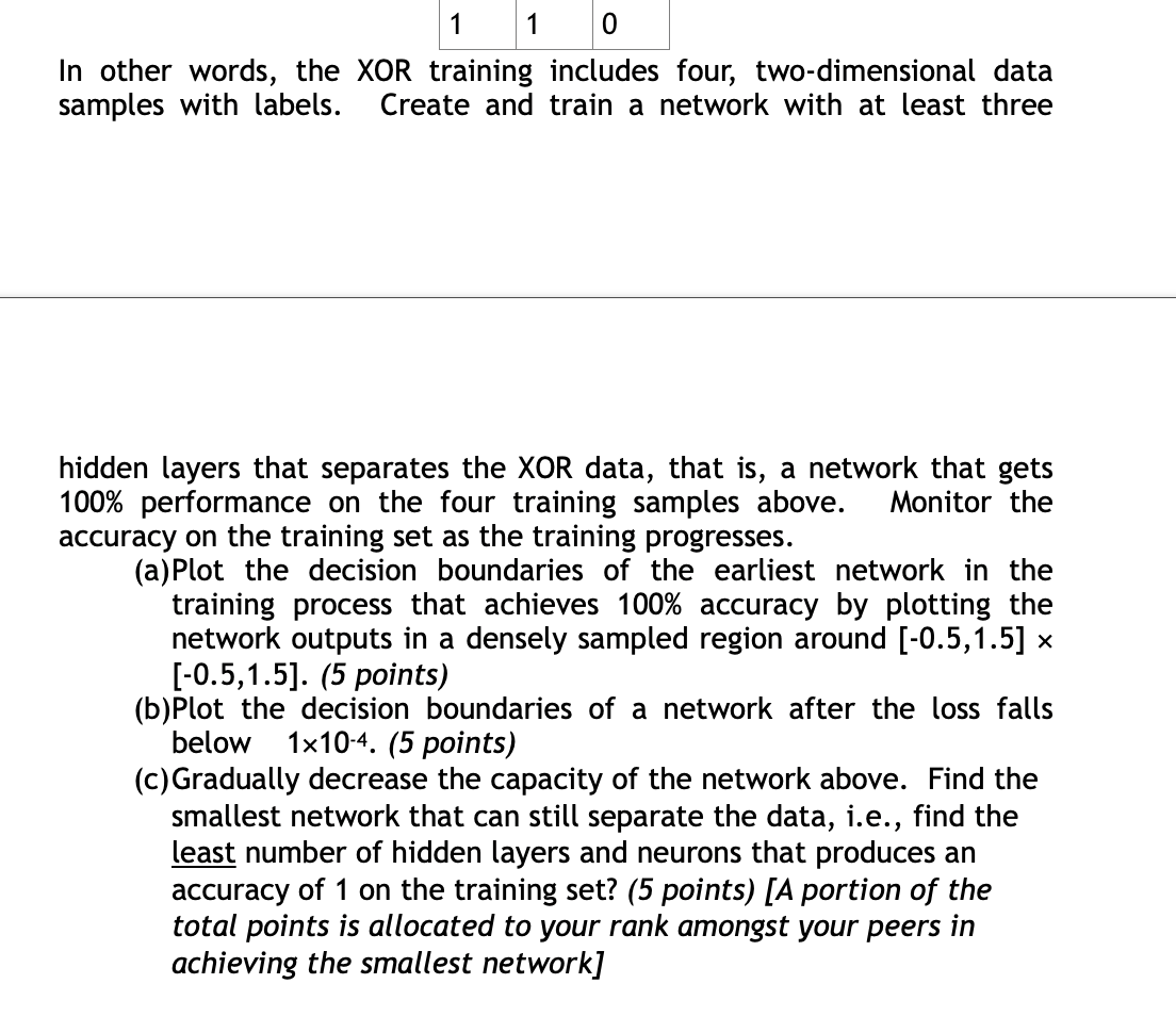 Solved 1. Classification of XOR data (15 points) At first | Chegg.com