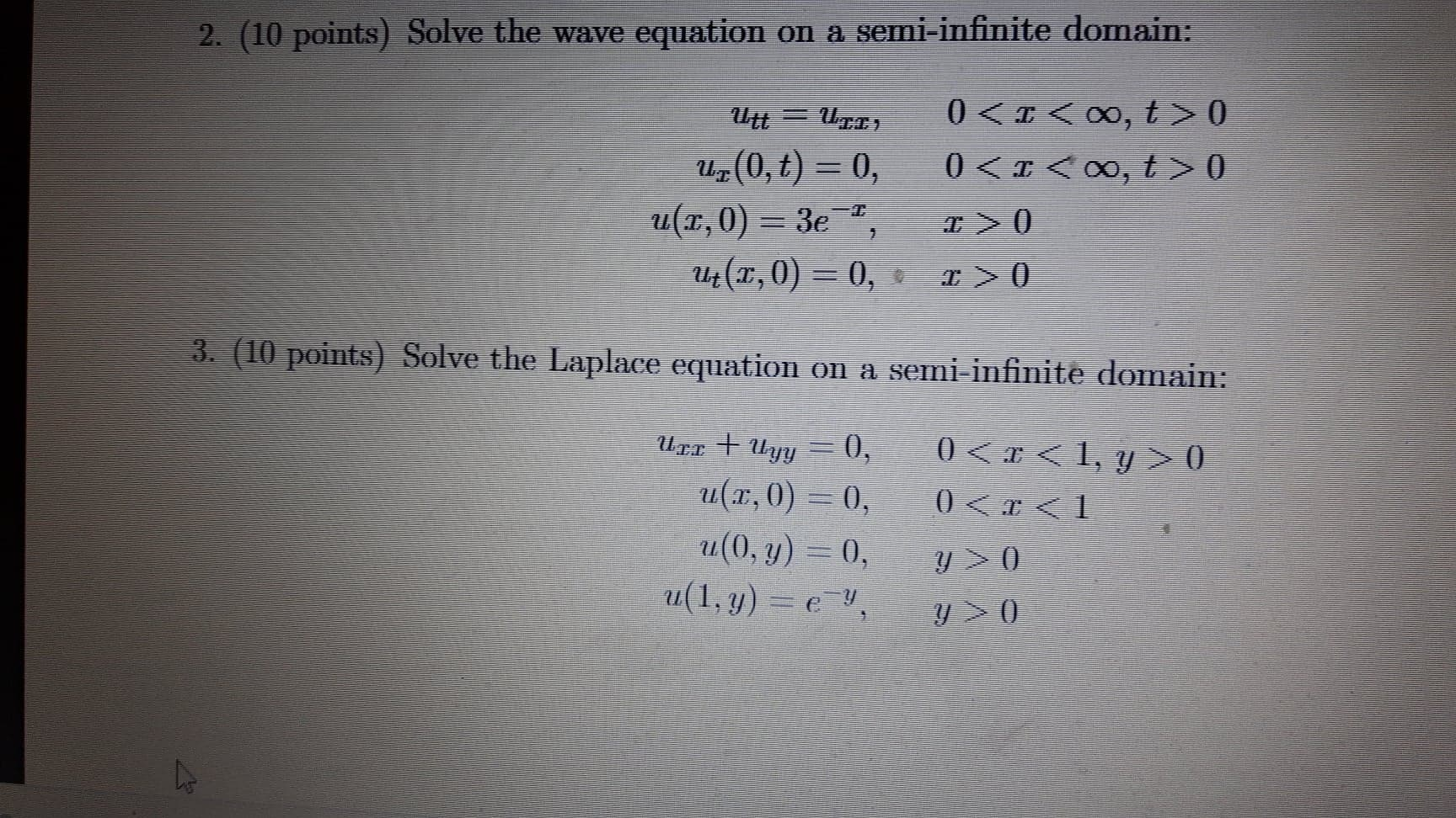Solved Please, use the Fourier transform to solve the | Chegg.com