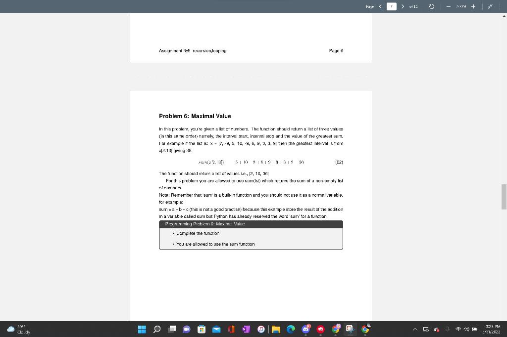 Solved Page a ot 1: - KR + Assignment Ne5 recursion looping | Chegg.com