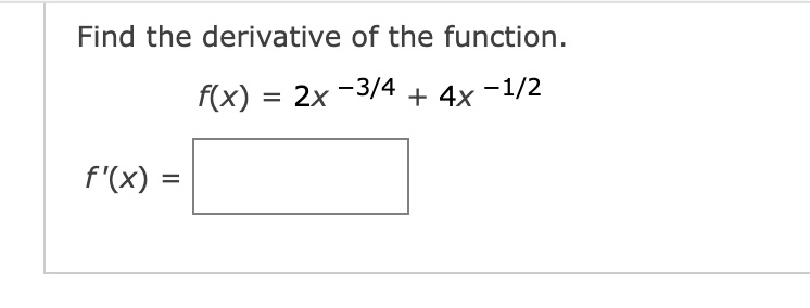 Solved Find The Derivative Of The Function. 