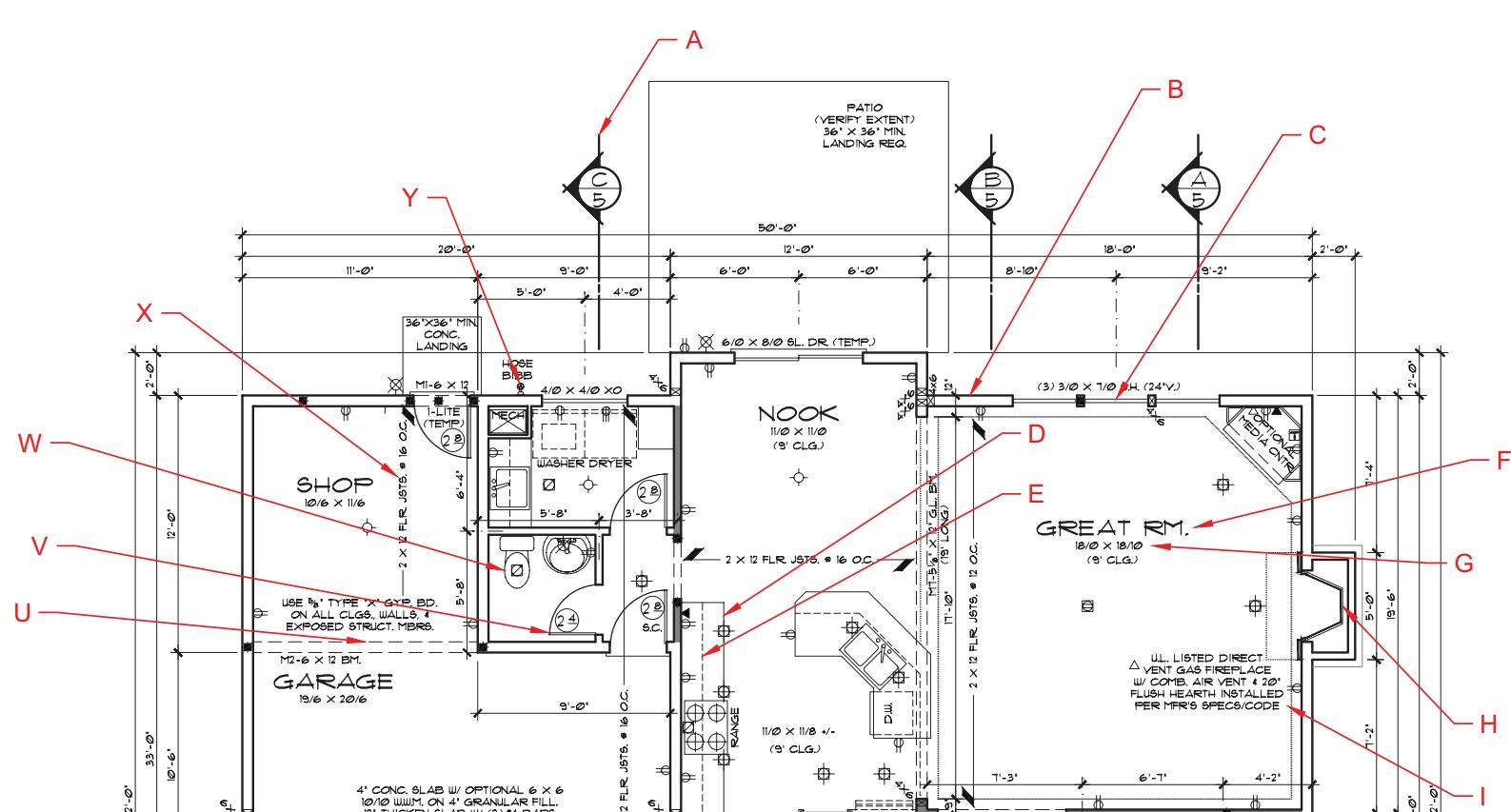 3.7: Given the floor plan, identify the elements | Chegg.com
