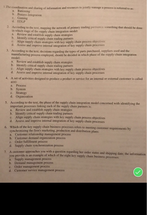 Solved Know Ledge Management Process B Manufacturing Flow Chegg