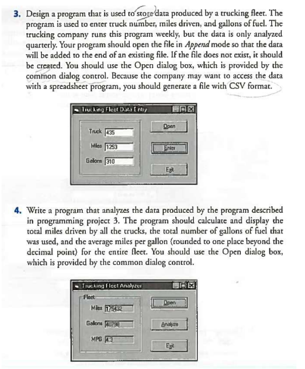 Solved Please write in Visual Basic. There should be two | Chegg.com