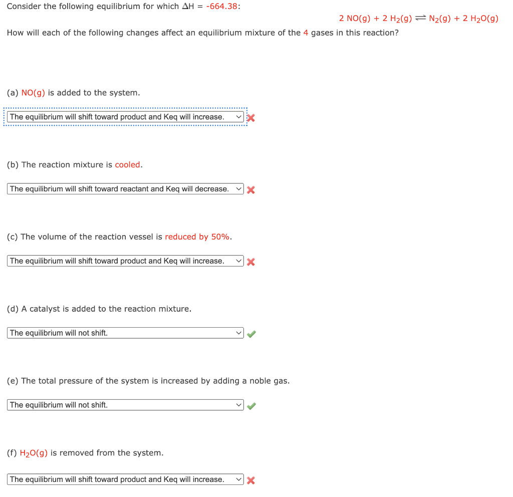Solved Consider the following equilibrium for which AH = | Chegg.com