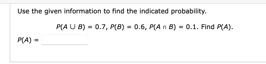Solved Use the given information to find the indicated | Chegg.com