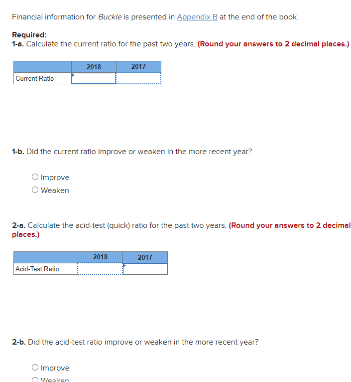 solved-financial-information-for-buckle-is-presented-in-chegg