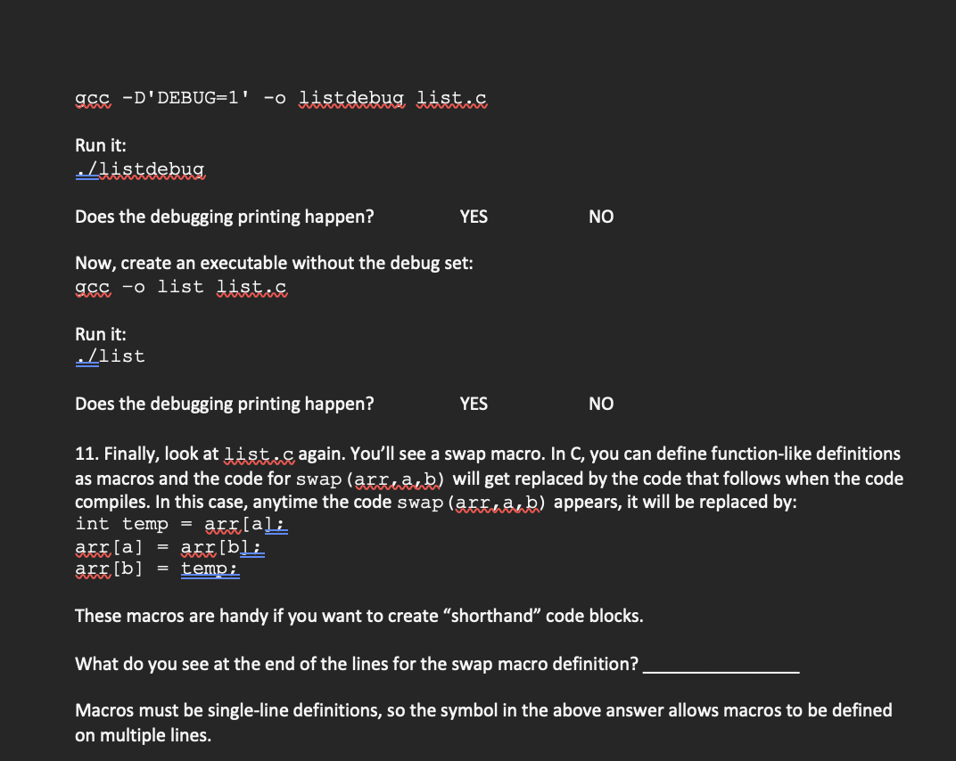 Solved Part 4: Using the preprocessor 1. Open listec with | Chegg.com