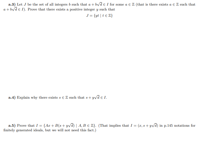 Solved Question 3 Let de Z be a square-free integer (that is | Chegg.com