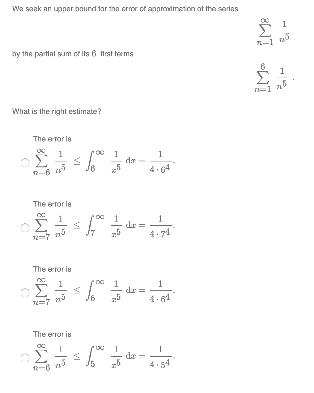 Solved We seek an upper bound for the error of approximation | Chegg.com