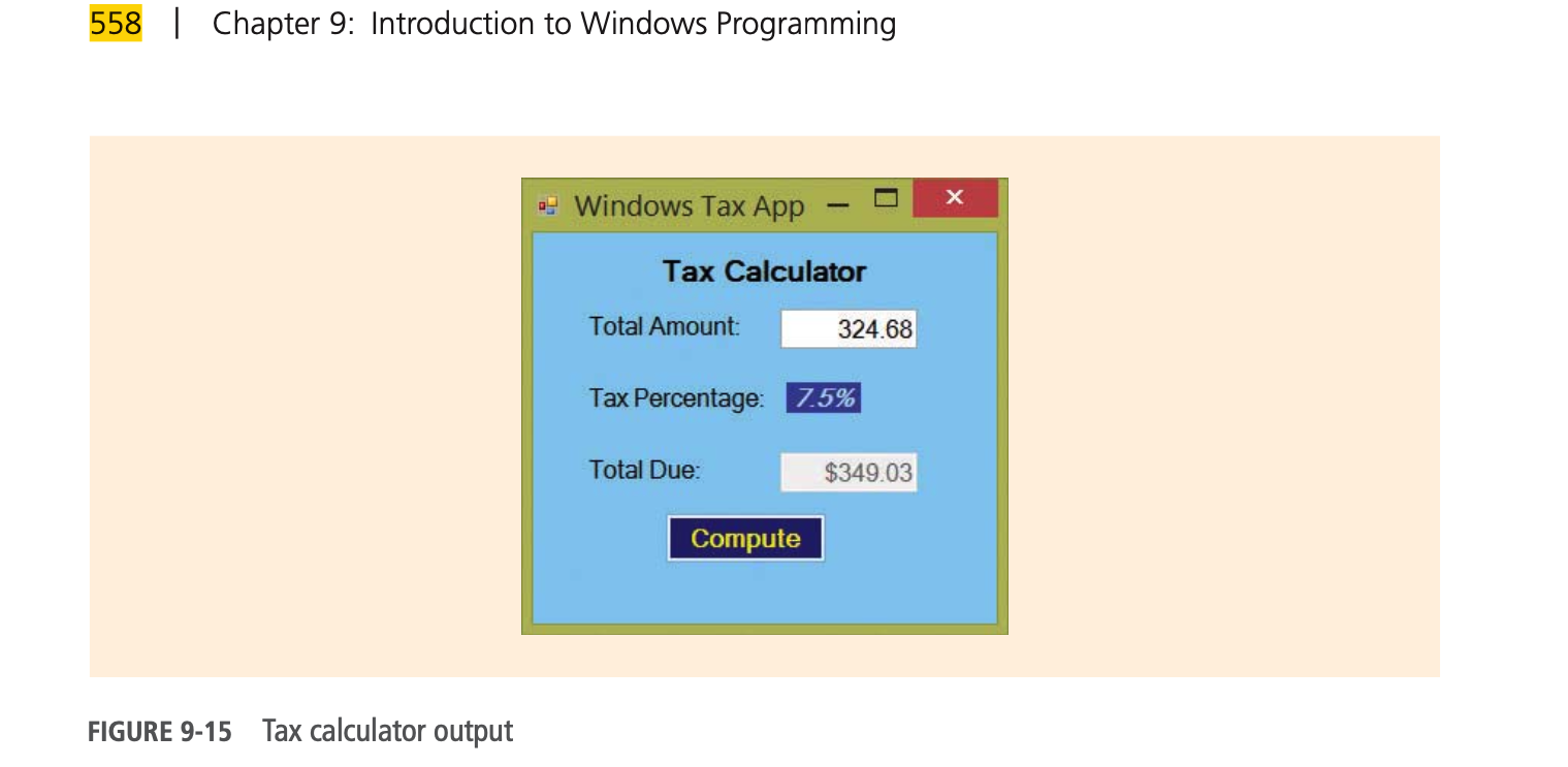 Solved Compile And Execute The Tax App Program Using Visual | Chegg.com