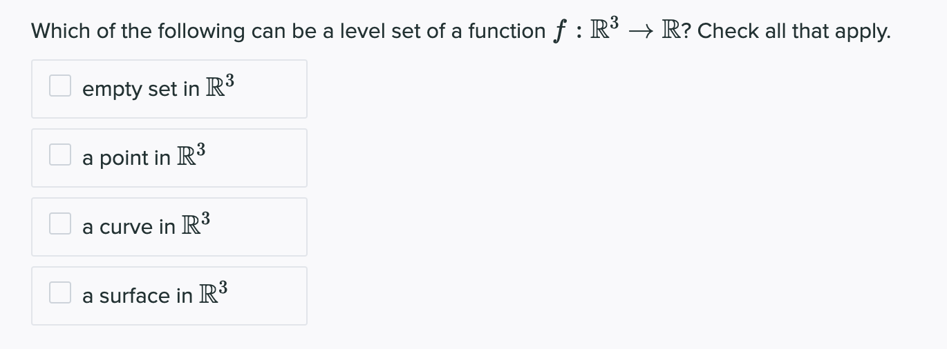 Solved Which of the following can be a level set of a | Chegg.com