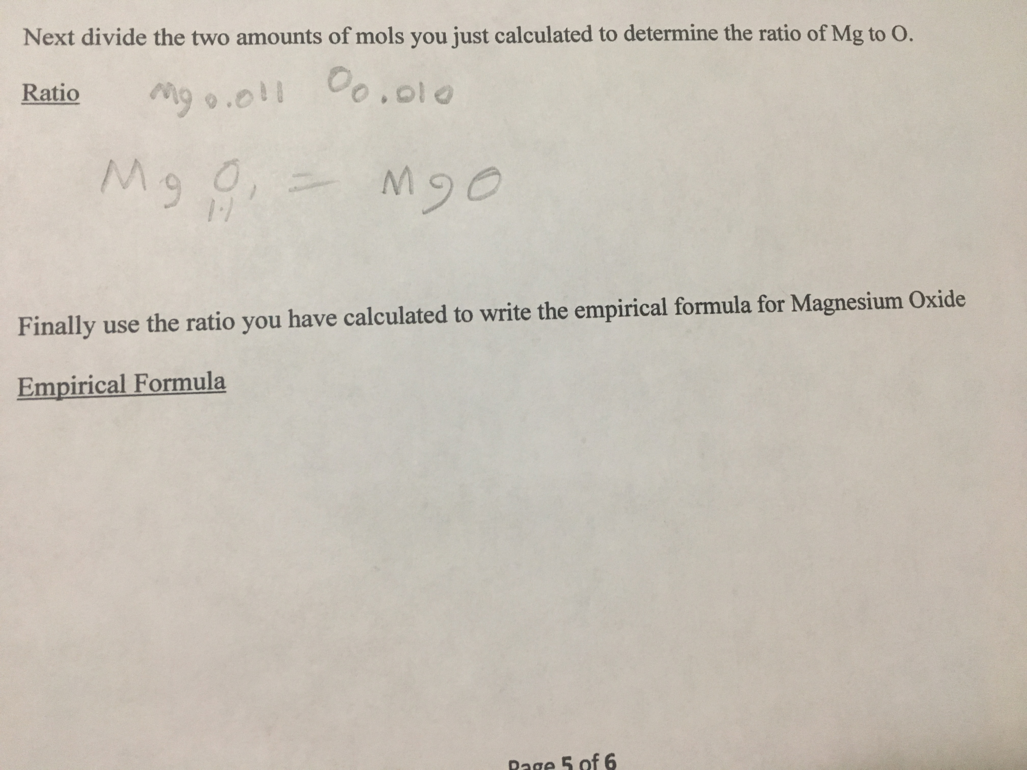Solved Mass of Magnesium Oxide: 0.46g Mass of Magnesium: | Chegg.com