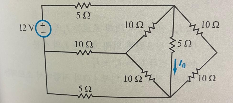 Solved Choose an analysis method to find I0 in the | Chegg.com