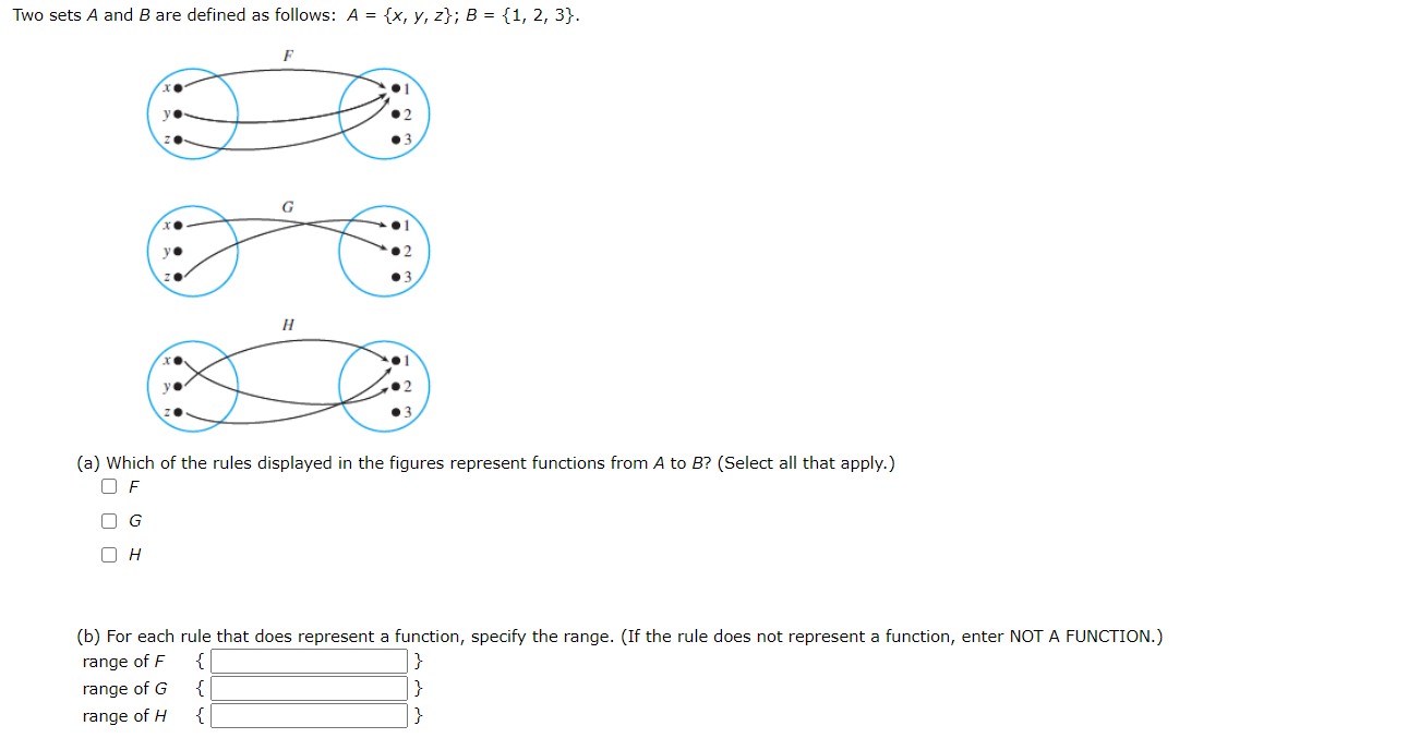 Two Sets A And B Are Defined As Follows A X Y Chegg Com