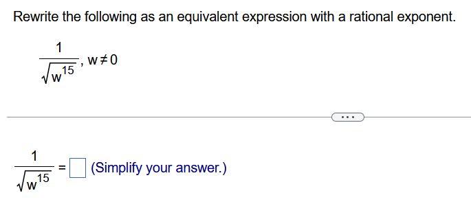 Solved Rewrite the following as an equivalent expression | Chegg.com