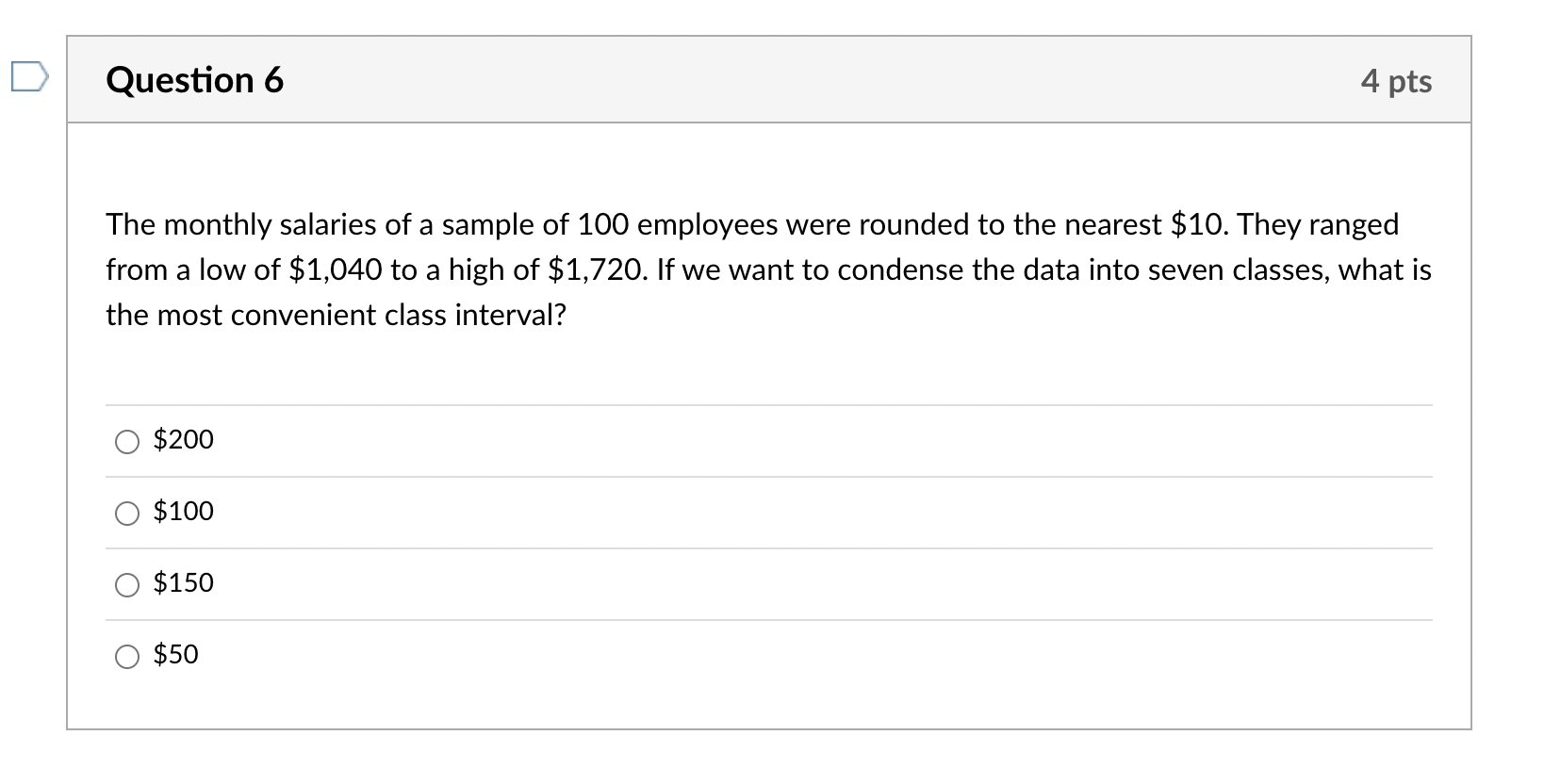 Solved The monthly salaries of a sample of 100 employees | Chegg.com