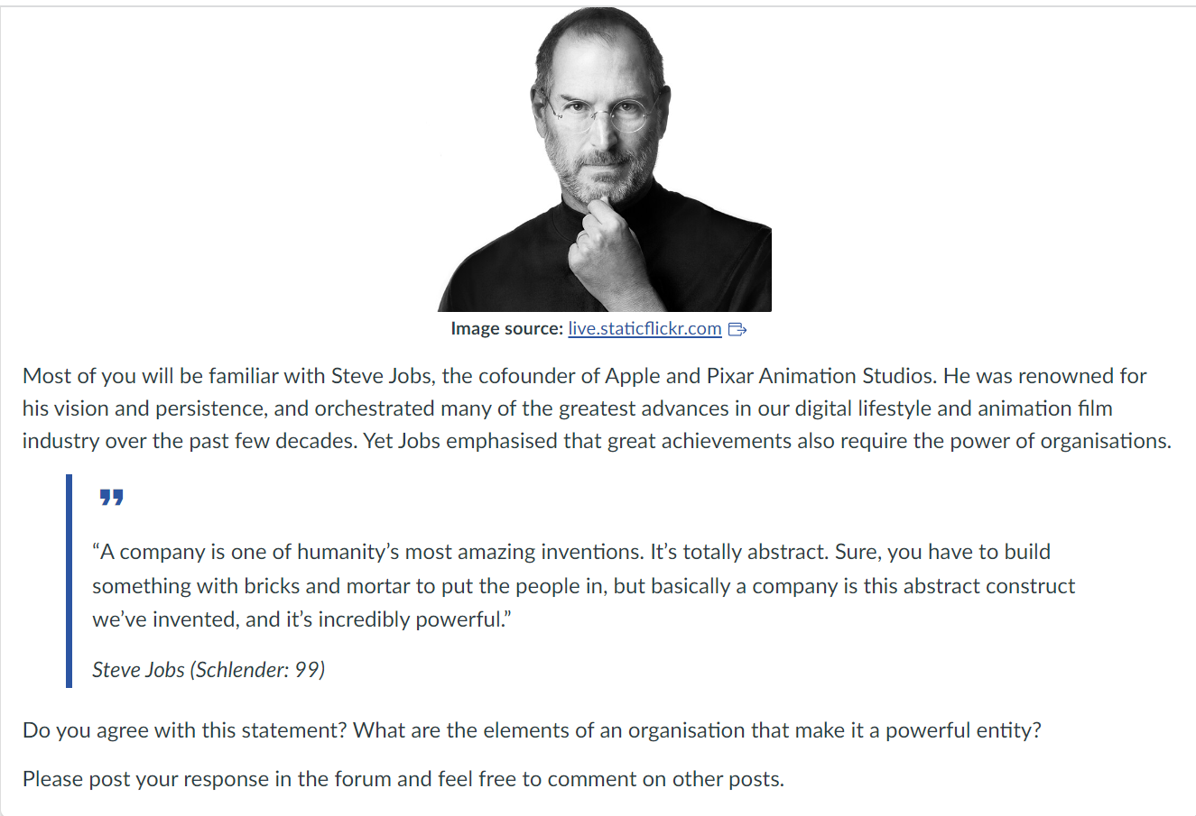 Solved Most of you will be familiar with Steve Jobs, the | Chegg.com