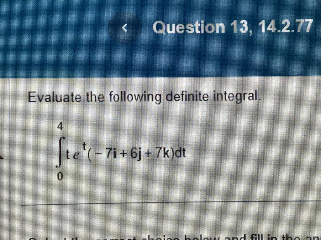 Solved Evaluate The Following Definite Integral. | Chegg.com