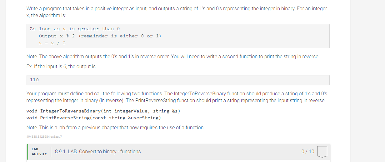 Solved Write a program that takes in a positive integer as | Chegg.com