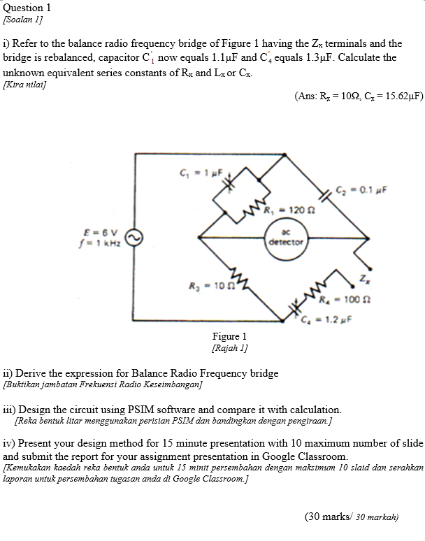 Solved Question 1 Soalan 1] 1) Refer to the balance radio